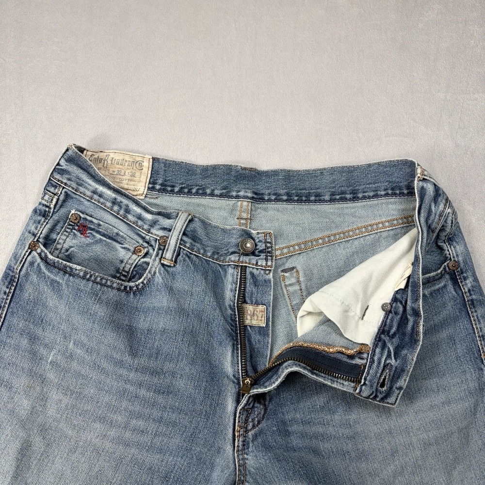 Polo Ralph Lauren Jeans Mens Size 32x32 Blue Wash 867 Classic Fit Straight Leg - Picture 5 of 16
